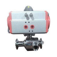 Vanne à boisseau sphérique pneumatique sanitaire 316L avec gaine isolante, raccord rapide fileté NPT, OEM pour applications alimentaires, marque JITAI
