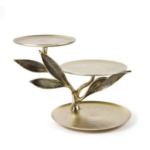 Popular Gold Plated Round Shape Brass <b>Cake</b> <b>Stand</b> <b>three</b> <b>Tier</b> for Hotel Wedding Birthday Party Table Top <b>Cake</b> Serving Usage - Product Image 5