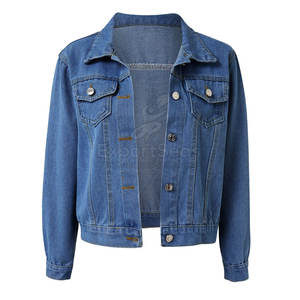 Veste en jean délavée réversible de haute qualité, dernier modèle, Veste en jean délavée réversible à prix réduit - Product Image 1