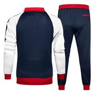 Haute qualité manches raglan fermeture éclair survêtement ensemble tenue décontracté survêtement costume bas prix 100% coton survêtement hommes survêtements en gros - Product Image 2