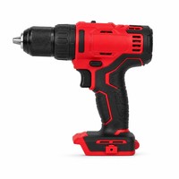 Perceuse à percussion sans balais 16,8 V, couple de 50 Nm, moteur 4820, kit 24 pièces, rouge et noir