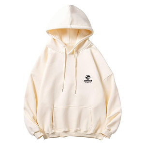 Pull à capuche décontracté avec poche kangourou Top court à manches longues Logo brodé pour l'automne et l'hiver Vêtements décontractés - Product Image 1