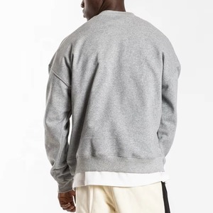 High Quality Pullover Plain Dyed Plush Blank <b>Jogger</b> <b>White</b> Crewneck Cotton Custom Blank Fleece Pullover <b>Men's</b> Sweatshirt - Product Image 6
