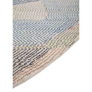 Tapis rectangulaire abstrait fait main en laine et soie de bambou pour sol domestique - Les-6050 - Product Image 4