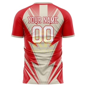 Maillots de football unisexes personnalisés 100% polyester respirant à séchage rapide pour équipes, clubs et écoles Noms d'équipe personnalisés - Product Image 3