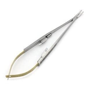 1 pièce Porte-aiguilles Castroviejo manuel pour implant dentaire orthodontique 1416cm Tête droite et incurvée Outil de dentisterie Pince chirurgicale CE - Product Image 5