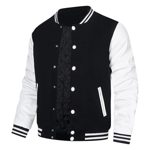 High Street Men's Stylish Casual Varsity Jacket Unique Design with Stand Collar Superb Breathable Quality Thin Fashionable - Product Image 4