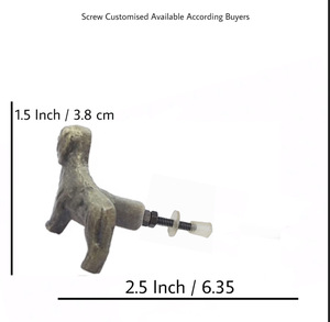 Boutons d'armoire de tiroir de porte en fonte de laiton antique et poignée de traction pour chiens Style moderne pour armoires cuisines et chambres à coucher - Product Image 3