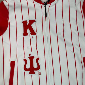 Chaqueta Deportiva Personalizada Kapa Alpha Psi con Rayas, Azul Rey y Blanco |   Chaqueta Deportiva Griega con Logotipos Bordados - Product Image 6