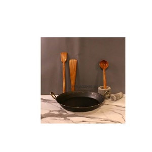 Kadai en métal de luxe très demandé avec poignée en bois, moderne, compatible lave-vaisselle, pour la cuisine quotidienne, prix raisonnable pour les pakoras et les currys - Product Image 6