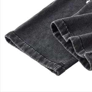 2025 hombres sueltos holgados lavado ácido Jogger alta calidad polar holgado pantalones largos pantalones pesados de lana para hombres pantalones lavados - Product Image 3