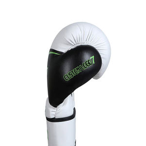 Gants de boxe MMA de haute qualité 14OZ en cuir PU personnalisé, imperméables, respirants, anti-humidité, avec fermeture à lacets, fabriqués au Pakistan - Product Image 6