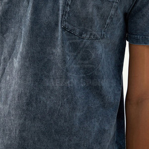 Último diseño de la camiseta de lavado ácido de los hombres de secado rápido y cómodo de alta calidad 100% algodón - Product Image 6