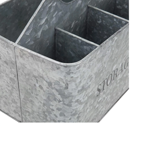 ที่ใส่ของในห้องครัวทำจากโลหะชุบสังกะสีแบบเรียบง่ายพร้อมช่องสำหรับใส่หม้อที่วางและชั้นวาง - Product Image 6