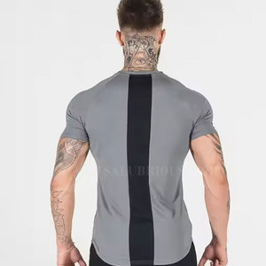 เสื้อยืดแขนสั้นผู้ชายสำหรับฤดูร้อน ปรับแต่งขนาดได้ ขายดี แห้งเร็ว ทรงเข้ารูป ระบายอากาศดี คอกลม พร้อมโลโก้ด้านหน้า - Product Image 3