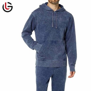 Sudadera con capucha de lavado ácido OEM de mejor diseño para hombres básicos algodón mezclado transpirable antiarrugas anti pilling Sudadera con capucha de lavado ácido para hombres - Product Image 3