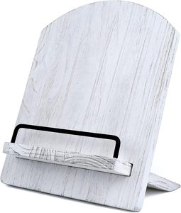 Thiết Kế Cổ Xách Tay Bookstand Ipad Người Giữ Cuốn Sách Nấu Ăn Giữ Tre Gỗ Bookends Cho Đọc Sách Công Thức Cuốn Sách Đứng Cho Bán - Product Image 4