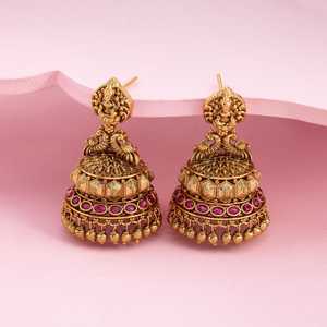 Pendientes de Araña Estilo Antiguo de Cobre y Aleación de Zinc con Diseño de Campana Religiosa de Moda para Bodas y Fiestas 190474 - Product Image 2