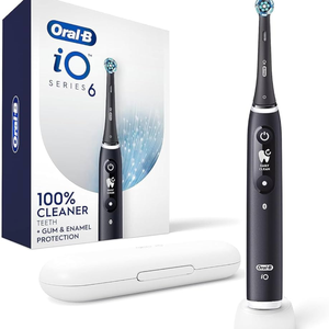 Brosse à dents électrique ultrasonique Oral-B IO Series 6 avec poils moyens, 2 modes (1) Tête de brosse Noir Lava et Blanc - Product Image 5