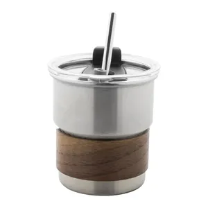 Mug gaufré écologique en acier recyclé – Gobelet durable en acier inoxydable – Gadgets écoresponsables - Product Image 2