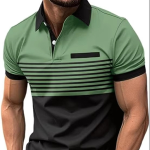 Chemises polo pour hommes en tricot personnalisé, à séchage rapide, respirantes, 100% polyester, manches courtes, décontractées - Product Image 3