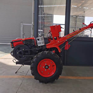 Tracteur à chenilles 15 CV à transmission par engrenages 2 roues motrices, moteur rouge, équipement agricole - Product Image 3