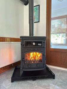 High Quality Freestanding Wood Pellet Heating <b>Stove</b> Modern Design Efficient Performance Aluminum Construction Eco-Friendly - Product Image 1
