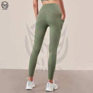 Sexy Butt Lift up Super Stretch Leggings Mujer Gris Cremallera Fly Push Up Legging Slim-Fit Skinny Leggings para mujer - Product Image 4