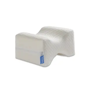 Almohada Rodilla Memory Foam 25x19x14cm Diseño Visco y Ortopédico Para Tus Piernas