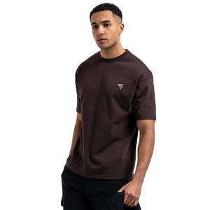 เสื้อยืดผ้าฝ้าย100% สำหรับผู้ชายเสื้อยืดลำลองสีพื้นสำหรับผู้ชายเสื้อยืดโอเวอร์ไซส์พลัสไซส์ตามสั่ง - Product Image 2