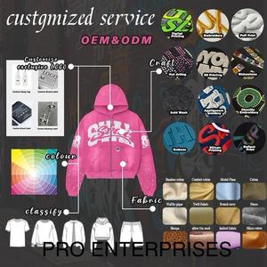 Sudaderas con capucha extragrandes de algodón 100% de alta calidad para hombre, sudaderas gruesas de peso pesado lisas en blanco con impresión Digital - Product Image 6