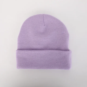 Gorro liso de acrílico Unisex de alta calidad, gorro tejido personalizado con etiqueta, venta al por mayor, gorro de invierno acanalado de punto bordado de otoño, teñido en blanco - Product Image 5