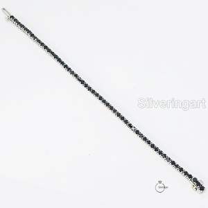 Women's <b>Bracelet</b> Natural Black Onyx Gemstone December Birthstone Wedding Christmas Handmade Jewelry 925 Sterling Silver <b>Bracelet</b> - Product Image 1