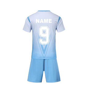 Conjunto de Camiseta y Pantalones Cortos de Fútbol de Nuevo Diseño, Transpirable, de Secado Rápido, Unisex, para Adultos, Proveedor Directo de Fábrica, Uniforme de Fútbol 100% Poliéster - Product Image 3