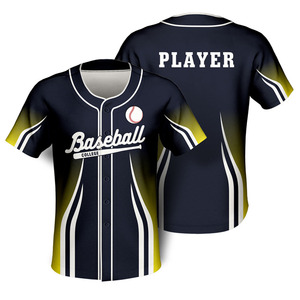 Maillot de baseball respirant cousu à impression numérique par sublimation pour hommes fabriqué sur mesure par OEM - Product Image 5