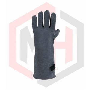 ถุงมือย่างบาร์บีคิวเตาอบแขนยาวทนทานต่อ14in ถุงมือทำงานถุงมือหนังหนาสำหรับงานเชื่อม - Product Image 3