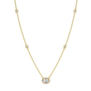 สร้อยคอรูปไข่ประดับเพชร - Product Image 1