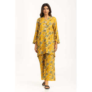 Conjunto Coordinado Estampado Crepe IPST-55234, Top Casual Moderno sin Cuello, Pantalones Cortos Tres Cuartos, Talla XL, Hecho de Tela Viscosa para Primavera/Verano - Product Image 4