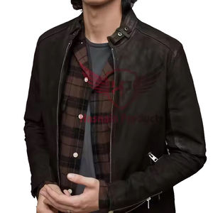 Clothing Winter Custom Logo <b>Suede</b> <b>Jacket</b> <b>Men</b> High Street Loose Zipper Casual <b>Men</b> Solid Slim Fit <b>Suede</b> Leather <b>Jacket</b> Comfortable - Product Image 1