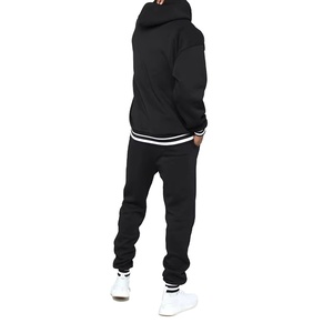 Combinaison de jogging Tech en polaire personnalisée de qualité supérieure taille XL vêtements de sport de gymnastique légers et respirants survêtement à rayures unies - Product Image 4
