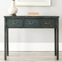 Console moderne à 3 tiroirs en bois massif pour entrée, salon, hôtel, appartement et atelier, avec couleur personnalisable