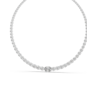 Collier tennis en diamant de laboratoire de 26,82 carats, taille brillant rond, or 18 carats, 14 carats, or rose, or jaune, or blanc, clarté VVS-VS EF - Product Image 1
