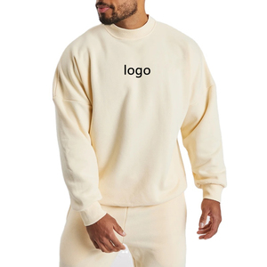 OEM Custom Logo Wholesale Cotton Polyester Set Men's Oversized Fit <b>Plain</b> <b>Tracksuits</b> 2025 - Product Image 3