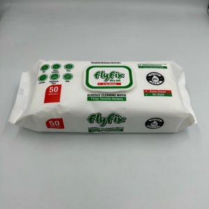 Lingettes de nettoyage de surface de qualité supérieure écologiques Flyfix avec 50 pièces en polyester pour un usage domestique et quotidien - Product Image 1