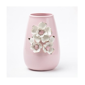 Vase en céramique rectangulaire décoratif moderne Rayures noires et blanches audacieuses Poignée dorée Écologique pour fleurs fraîches Séchées - Product Image 6