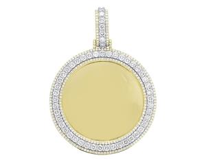 Hip Hop personnalisé glacé 925 Sterling haute qualité Moissanite diamant bijoux fins pendentif à breloque pour cadeau - Product Image 1