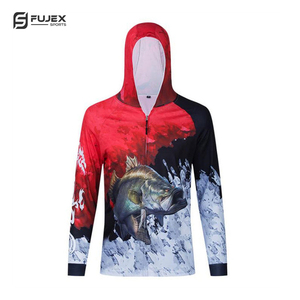 Vente en gros d'étiquettes personnalisées sweats à capuche de pêche grande taille à la mode conception imperméable à l'eau à séchage rapide demande des clients professionnels à capuche - Product Image 2