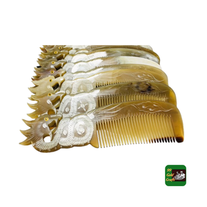 Peigne en corne de buffle de grande taille de meilleure qualité fabriqué à la main par Tayyab pour la coiffure et le toilettage Agate - Product Image 3