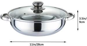 Colección de regalos de diseño clásico de acero inoxidable pequeño Ollas para sopa y stock Olla caliente Utensilios de cocina - Product Image 5