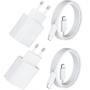 เครื่องชาร์จเร็ว USB-C 20W PD 3.0 พร้อมปลั๊ก EU สายยาว 2 ม. และระบบป้องกันไฟฟ้าลัดวงจรสำหรับ /ไอแพด - Product Image 1